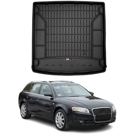 Tapis de Coffre 3D TPE Premium Compatible avec Audi A4 B7 Avant 2004-2008  Bac de Protection de Coffre Intérieur antidérapant Revêtement de Coffre Bords Hauts pour Voiture Noir (1/5)