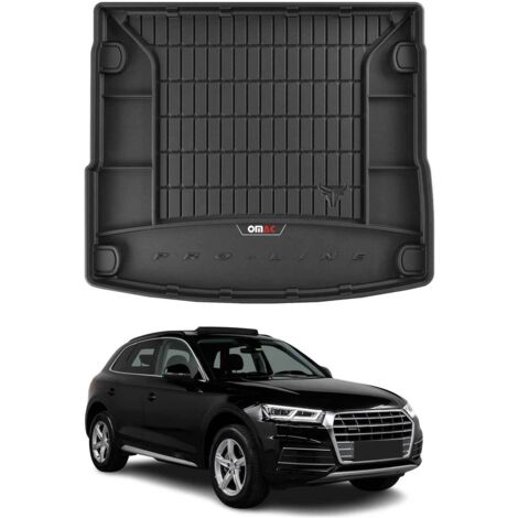 Tapis de Coffre 3D TPE Premium Compatible avec Audi Q5 II 2017-2020  Bac de Protection de Coffre Intérieur antidérapant Revêtement de Coffre Bords Hauts pour Voiture Noir (1/5)