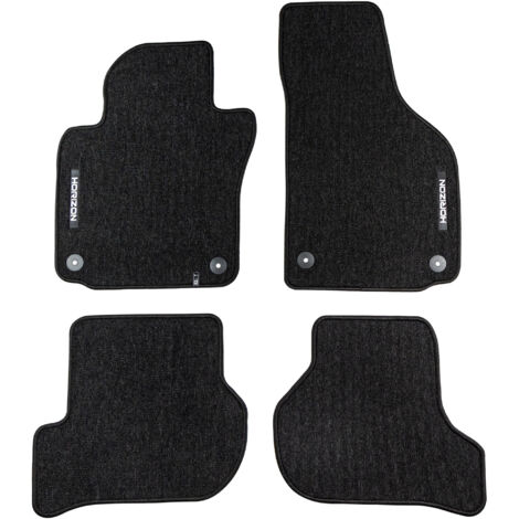 Tapis de Sol de Voiture pour VW Scirocco III 2008-2017 Velours Durable Noir 4Pcs