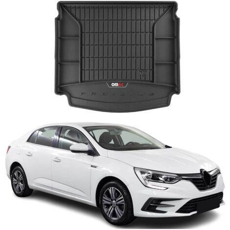 Tapis de Coffre 3D TPE Premium Compatible avec Renault Megane IV Grandtour 2016-2022  Bac de Protection de Coffre Intérieur antidérapant Revêtement de Coffre Bords Hauts pour Voiture Noir (1/5)