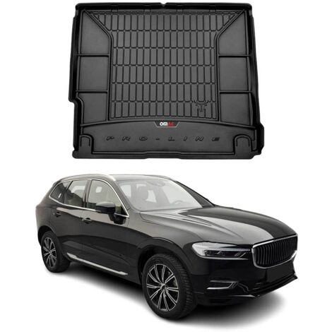 Tapis de Coffre 3D TPE Premium Compatible avec Volvo XC60 2017-2022  Bac de Protection de Coffre Intérieur antidérapant Revêtement de Coffre Bords Hauts pour Voiture Noir