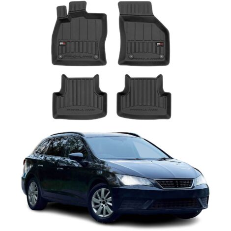 OMAC Tapis de Sol Caoutchouc Compatible avec Seat Leon 2012-2020 Noir Premium (1/5)
