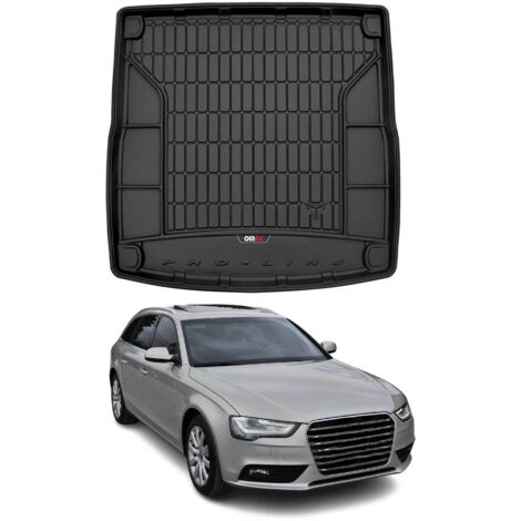 Tapis de Coffre 3D TPE Premium Compatible avec Audi A4 B8 Avant 2008-2015  Bac de Protection de Coffre Intérieur antidérapant Revêtement de Coffre Bords Hauts pour Voiture Noir (1/5)