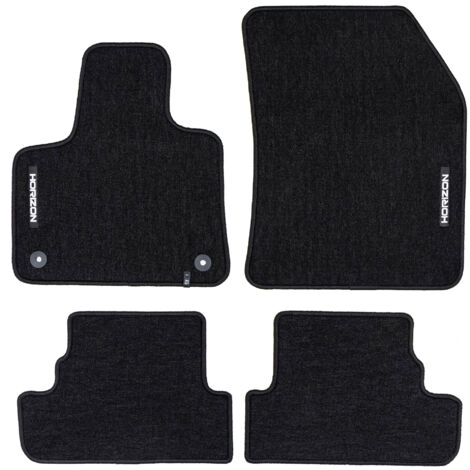Tapis de Sol de Voiture pour Peugeot 3008 II Hybrid 2016-2024 Velours Noir 4Pcs