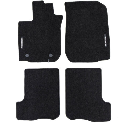 Tapis de Sol de Voiture pour Dacia Sandero II 2016-2020 FL Velours Noir 4Pcs