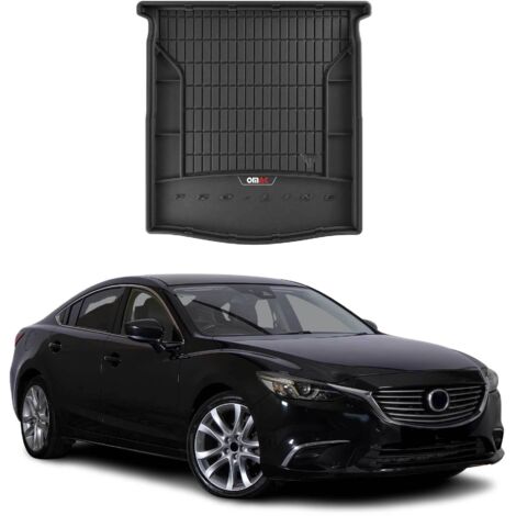 Tapis de Coffre 3D TPE Premium Compatible avec Mazda 6 III Sedan 2012-2018 - Bac de Protection de Coffre Intérieur antidérapant Revêtement de Coffre Bords Hauts pour Voiture Noir (1/5)