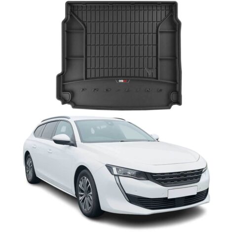 Tapis de Coffre 3D TPE Premium Compatible avec Peugeot 508 II Kombi 2018-2022  Bac de Protection de Coffre Intérieur antidérapant Revêtement de Coffre Bords Hauts pour Voiture Noir (1/5)