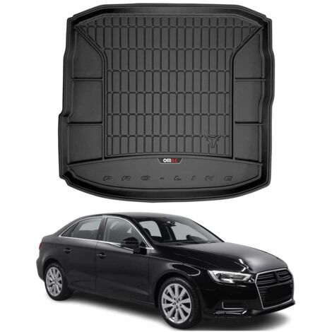 Tapis de Coffre 3D TPE Premium Compatible avec Audi A3 III – 8V Sedan 2013-2019  Bac de Protection de Coffre Intérieur antidérapant Revêtement de Coffre Bords Hauts pour Voiture Noir (1/5)