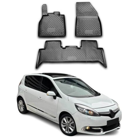 Tapis de Sol Compatible avec Renault Scenic 3 2010-2016 Caoutchouc TPE Noir