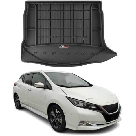 OMAC Tapis de Coffre 3D TPE Premium Compatible avec Nissan Leaf II 2017 à 2023, Bac de Protection de Coffre Intérieur antidérapant Revêtement de Coffre Bords Hauts pour Voiture Noir (1/5)
