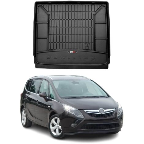 Tapis de Coffre 3D TPE Premium Compatible avec Opel Zafira C Tourer 2012-2019  Bac de Protection de Coffre Intérieur antidérapant Revêtement de Coffre Bords Hauts pour Voiture Noir (1/5)