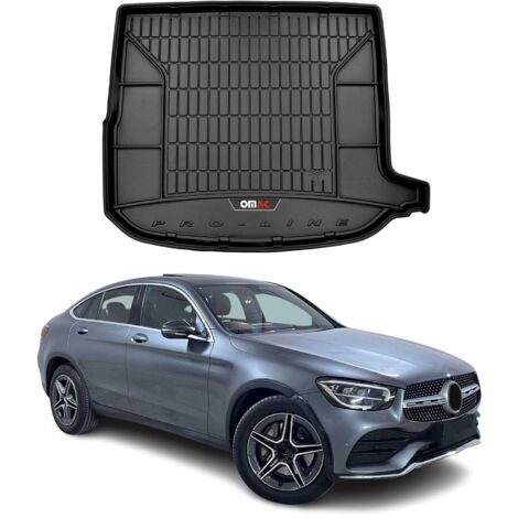 Tapis de Coffre 3D TPE Premium Compatible avec Mercedes GLC C253 2016 à 2023, Bac de Protection de Coffre Intérieur antidérapant Revêtement de Coffre Bords Hauts pour Voiture Noir (1/5)