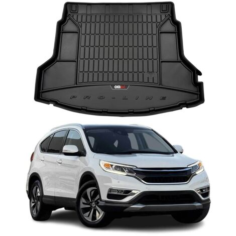 Tapis de Coffre 3D TPE Premium Compatible avec Honda CR-V IV 2012-2018  Bac de Protection de Coffre Intérieur antidérapant Revêtement de Coffre Bords Hauts pour Voiture Noir (1/5)