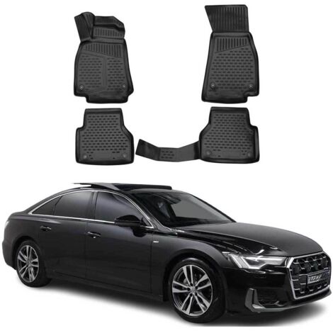 OMAC 3D Tapis de Sol pour Audi A6 C8 Berline Break Allroad 18-25 TPE Noir 4Pcs (1/5)