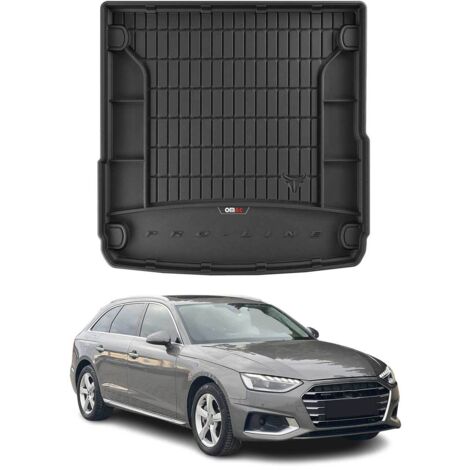 Tapis de Coffre 3D TPE Premium Compatible avec Audi A4 B9 Avant 2015-2022  Bac de Protection de Coffre Intérieur antidérapant Revêtement de Coffre Bords Hauts pour Voiture Noir (1/5)