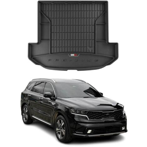 Tapis de Coffre 3D TPE Premium Compatible avec Kia Sorento IV Hybrid 2020-2022  Bac de Protection de Coffre Intérieur antidérapant Revêtement de Coffre Bords Hauts pour Voiture Noir (1/5)