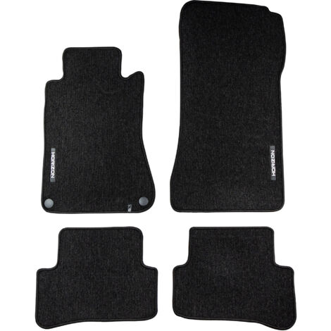 Tapis de sol pour Mercedes-Benz Classe C CL203 2000-2007 Velours Noir 4Pcs
