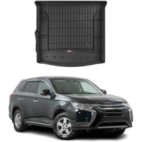 Tapis de Coffre 3D TPE Premium Compatible avec Mitsubishi Outlander III PHEV 2014-2022  Bac de Protection de Coffre Intérieur antidérapant Revêtement de Coffre Bords Hauts pour Voiture Noir (1/5)