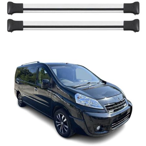 OMAC Barres de toit en aluminium pour Peugeot Expert 2007-2016 – TÜV / DIN 75302:2019 – Charge max 75 kg – 2 barres Argent (1/4)