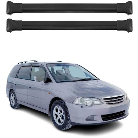 OMAC Barres de toit en aluminium pour Honda Odyssey II 1999-2003 – TÜV / DIN 75302:2019 – Charge max 75 kg – 2 barres Noir (1/4)