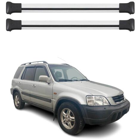 OMAC Barres de toit en aluminium pour Honda CR-V I 1997-2001 – TÜV / DIN 75302:2019 – Charge max 75 kg – 2 barres Argent (1/4)