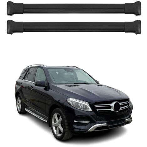 OMAC Barres de toit en aluminium pour Mercedes Classe M GLE W166 2012-2019 – TÜV / DIN 75302:2019 – Charge max 75 kg – 2 barres Noir