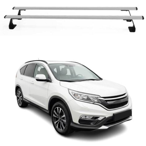 OMAC Barres de toit Heavy Duty compatibles avec Honda CR-V IV 2013-2018 – 2 barres – Acier Argent (1/4)