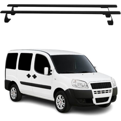OMAC Barres de toit Heavy Duty compatibles avec Fiat Doblo I 2000-2010 – 2 barres – Acier Noir (1/4)