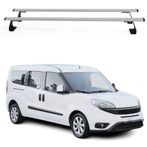 OMAC Barres de toit Heavy Duty compatibles avec Opel Combo D 2012-2018 – 2 barres – Acier Argent (1/4)