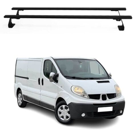OMAC Barres de toit Heavy Duty compatibles avec Nissan Primastar 2001-2014 – 2 barres – Acier Noir (1/4)