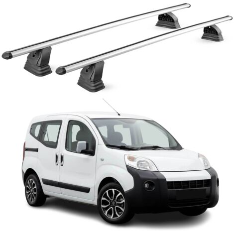 OMAC Barres de toit transversales en aluminium pour Citroen Nemo 2007-2017 – TÜV / DIN 75302:2019 – Antivol inclus – Charge max 75 kg – 2 barres – Gris