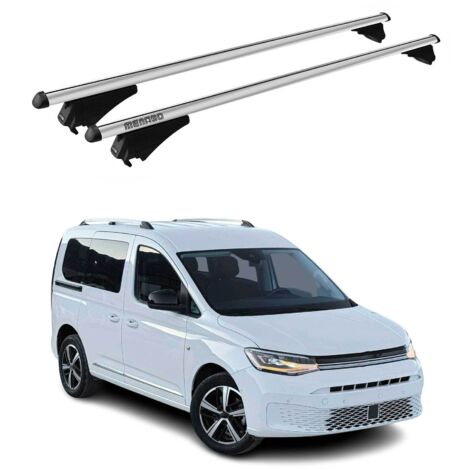 Tiger Barres de toit transversales Compatible avec VW Caddy 2021-2025 Aluminium Gris 2Pcs (1/4)