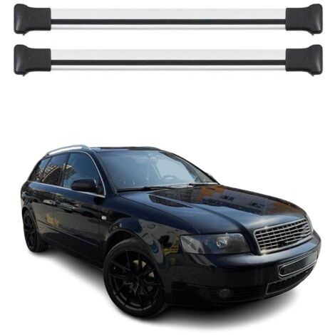 OMAC Barres de toit en aluminium pour Audi A4 B6 B7 Avant 2001-2008 – TÜV / DIN 75302:2019 – Charge max 75 kg – 2 barres Argent (1/4)