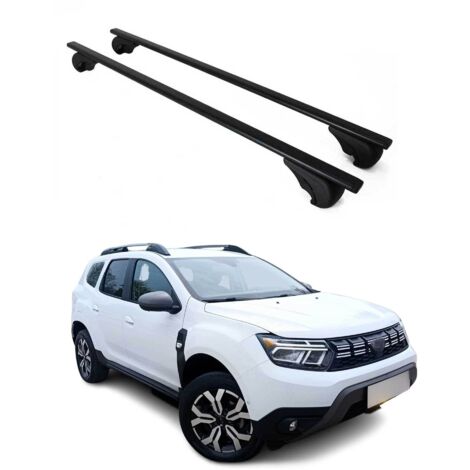 OMAC Barres de toit pour Dacia Duster mk3 2024-2026 – TÜV / DIN 75302:2019 – Antivol inclus – Charge max 75 kg – 2 barres Noir (1/4)