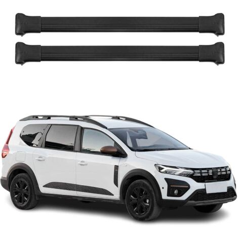 OMAC Barres de toit en aluminium pour Dacia Jogger 2022-2026 – TÜV / DIN 75302:2019 – Charge max 75 kg – 2 barres Noir (1/4)