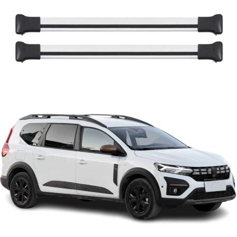 OMAC Barres de toit en aluminium pour Dacia Jogger 2022-2026 – TÜV / DIN 75302:2019 – Charge max 75 kg – 2 barres Argent