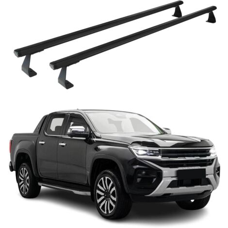 OMAC Barres de toit Heavy Duty compatibles avec VW Amarok II 2023-2026 – 2 barres – Aluminium Argent (1/4)