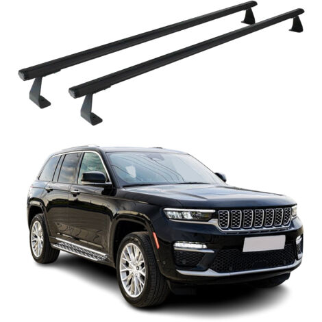 OMAC Barres de toit Heavy Duty compatibles avec Jeep Compass 2017-2025 – 2 barres – Aluminium Noir (1/4)