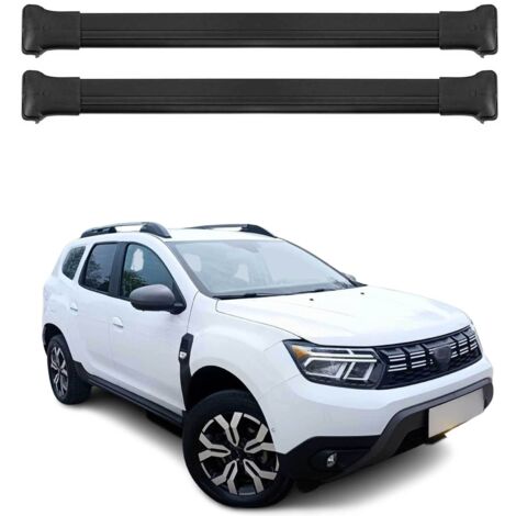 OMAC Barres de toit en aluminium pour Dacia Duster mk3 2024-2026 – TÜV / DIN 75302:2019 – Charge max 75 kg – 2 barres Noir (1/4)