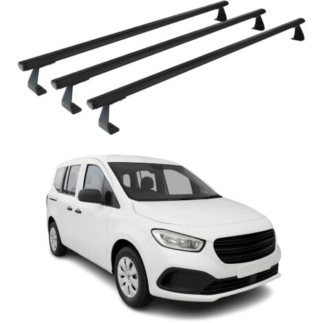 OMAC Barres de toit Heavy Duty compatibles avec Mercedes Citan W420 2021-2026 – 3 barres – Aluminium Noir (1/4)