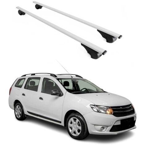 OMAC Barres de toit pour Dacia Logan MCV 2012-2021 – TÜV / DIN 75302:2019 – Antivol inclus – Charge max 75 kg – 2 barres Argent (1/4)