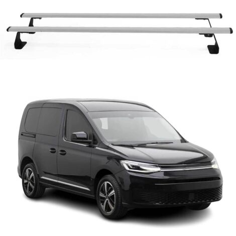 OMAC Barres de toit Heavy Duty compatibles avec VW Caddy IV 2020-2026 – 2 barres – Acier Argent (1/4)