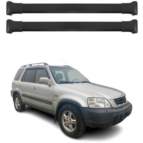 OMAC Barres de toit en aluminium pour Honda CR-V I 1997-2001 – TÜV / DIN 75302:2019 – Charge max 75 kg – 2 barres Noir (1/4)