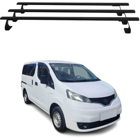OMAC Barres de toit Heavy Duty compatibles avec Nissan NV200 2009-2020 – 3 barres – Acier Noir (1/4)