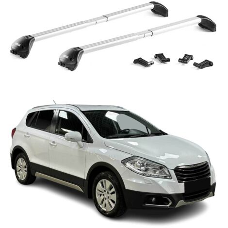 OMAC Barres de toit transversales certifiées TÜV pour Chevrolet Trax 2013-2017 – Verrouillables (4 antivols) – Charge max 100 kg – Fixation durable Argent