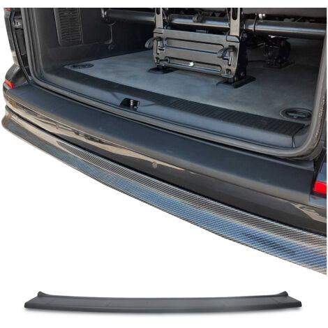 Protection Seuil de Pare-Chocs Arrière pour VW T6.1 Transporter 2019 à 2021, Couverture de Seuil de Coffre, Bande Seuil de Chargement, en ABS Noir Mat