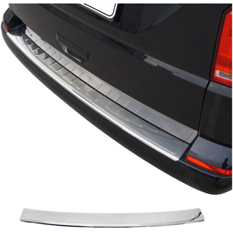 Protection Seuil de Pare-Chocs Arriére Compatible avec VW T6 Transporter tout 2015-2024 Hayon Acier inox Brillant