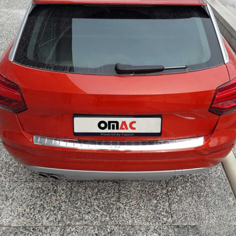 Protection seuil de Pare-Chocs arriére pour Audi Q2 2017-2020 PRE-FL Acier Chrom