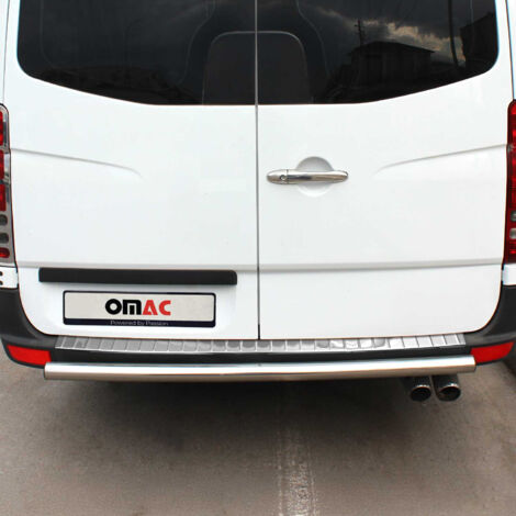 Protection Seuil Coffre Pare-Chocs Compatible avec Mercedes Sprinter W906 2006-2018 Arrière Acier INOX Chromé (1/5)