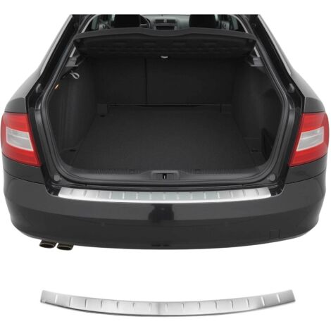 Protection Seuil Coffre Compatible avec Skoda Octavia Combi 2009-2013 INOX Chromé Brossé
